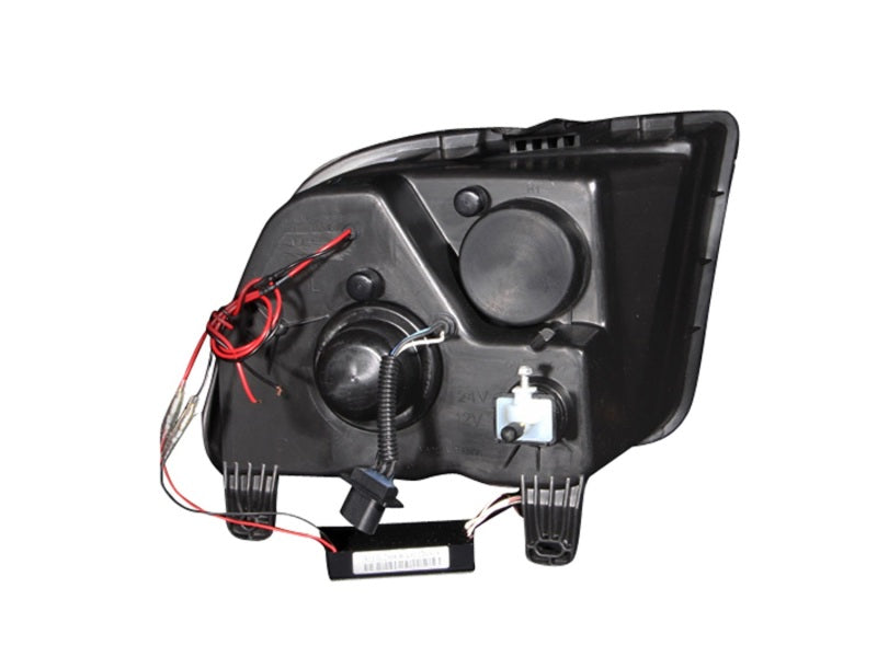 ANZO 2005-2009 Ford Mustang Projector Headlights w/ Halo Black - Burkken Auto Parts