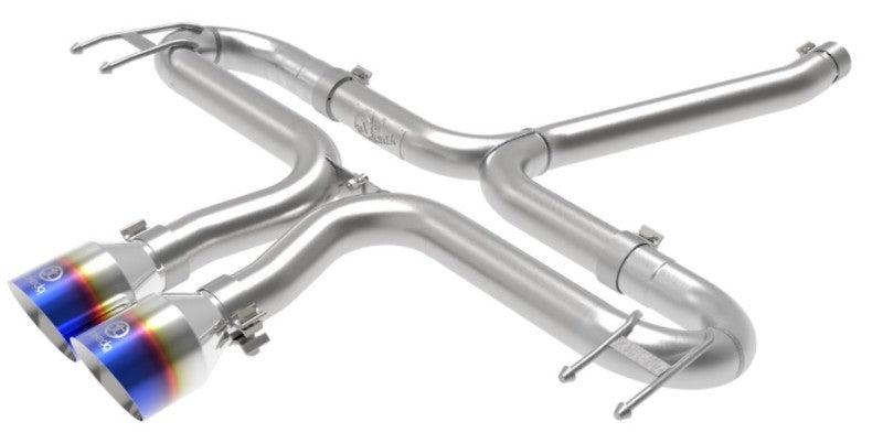 aFe Takeda 2-1/2in 304 SS Axle-Back Exhaust w/Blue Flame Tips 17-20 Honda Civic Sport L4-1.5L (t) - Burkken Auto Parts