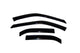 AVS 97-01 Mitsubishi Mirage Ventvisor Outside Mount Window Deflectors 4pc - Smoke - Burkken Auto Parts