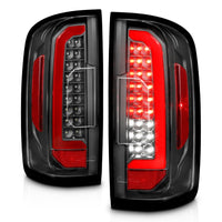 ANZO 15-21 Chevrolet Colorado Full LED Tail Lights w/ Red Lightbar Black Housing Clear Lens - Burkken Auto Parts