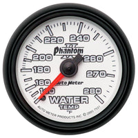 Autometer Phantom II 52.4mm Mechanical 140-280 Deg F Water Temperature Gauge - Burkken Auto Parts