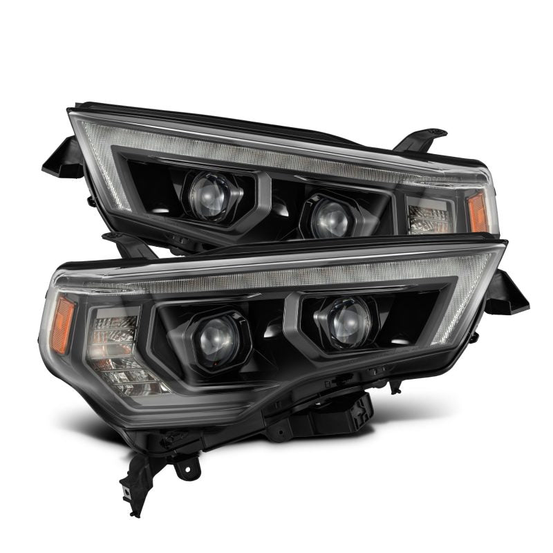 AlphaRex 14-20 Toyota 4Runner LUXX LED Proj Headlights Black w/Activ Light/Seq Signal/DRL - Burkken Auto Parts