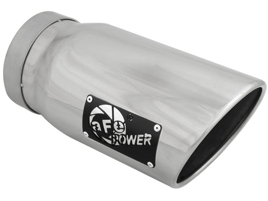 aFe Diesel Exhaust Tip Bolt On Polished 5in Inlet x 6in Outlet x 12in Long - Burkken Auto Parts
