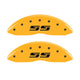 MGP 2 Caliper Covers Engraved Silverado SS Yellow Finish Blk Char 10 Chevy Silverado 1500