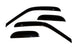 AVS 97-03 Ford F-150 Supercab Ventvisor Outside Mount Window Deflectors 4pc - Smoke - Burkken Auto Parts