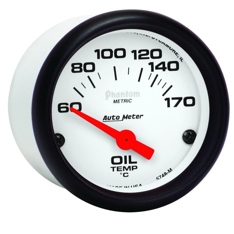 Autometer Phantom 2-1/16in 60-170 Deg F Electronic Oil Temperature Gauge - Burkken Auto Parts