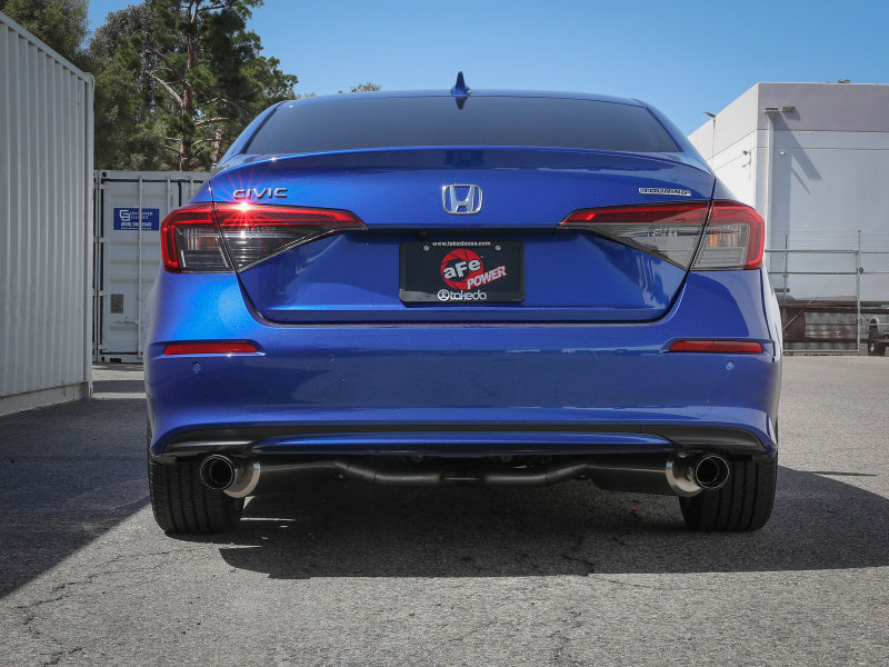 aFe Takeda 2.5in 304 SS Cat-Back Exhaust System w/CF Tips 2022+ Honda Civic L4-1.5L (t) - Burkken Auto Parts