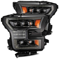 AlphaRex 17-20 Ford Raptor NOVA LED Proj Headlights Plank Style Alpha Black w/Activ Light/Seq Signal - Burkken Auto Parts