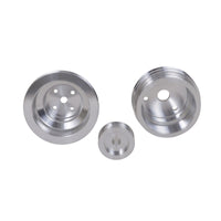 BBK 85-97 GM Truck 305 350 Underdrive Pulley Kit - Lightweight CNC Billet Aluminum (3pc) - Burkken Auto Parts
