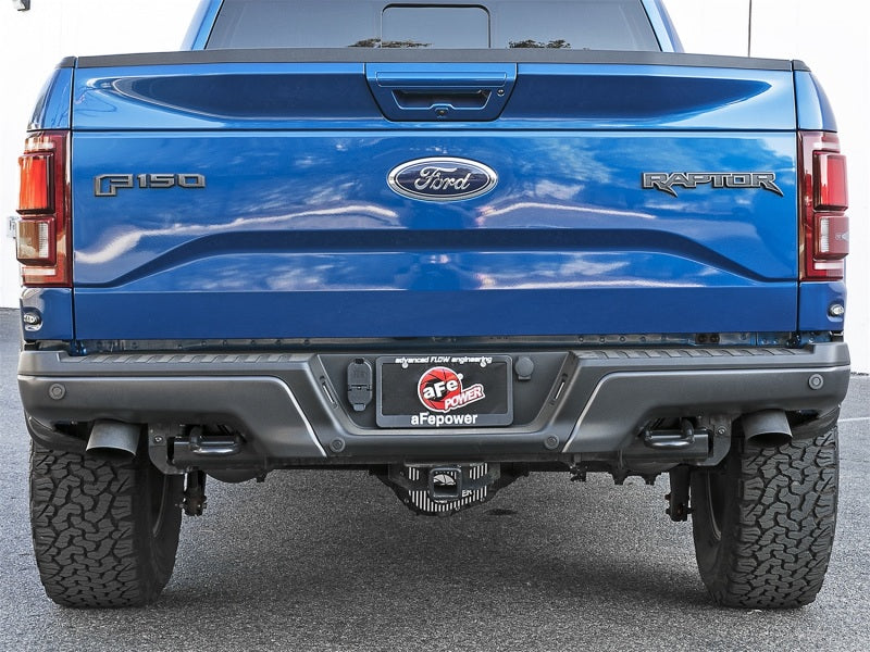 aFe MACH Force-Xp Cat-Back Exhaust w/Dual Hi-Tuck Tips Black 17-18 Ford F-150 Raptor V6-3.5L (tt) - Burkken Auto Parts