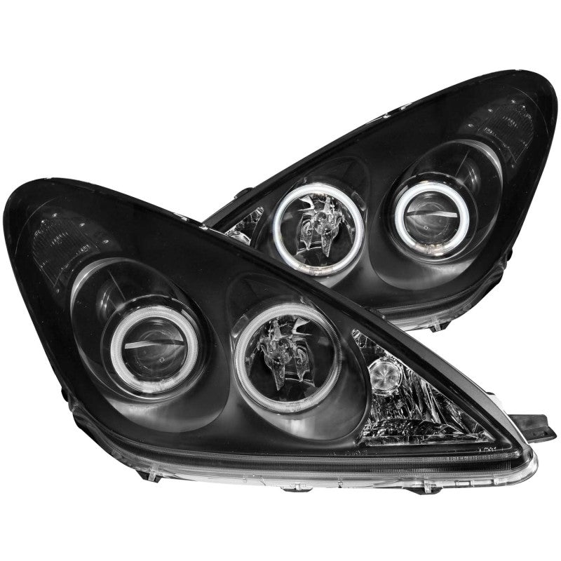 ANZO 2002-2003 Lexus Es300 Projector Headlights w/ Halo Black - Burkken Auto Parts
