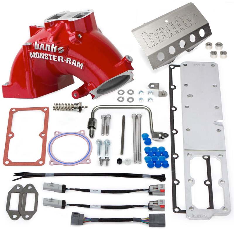 Banks Power 13-18 Ram 6.7L Diesel Monster-Ram Intake System Gen-2 w/Fuel Line - Red w/Heater System - Burkken Auto Parts