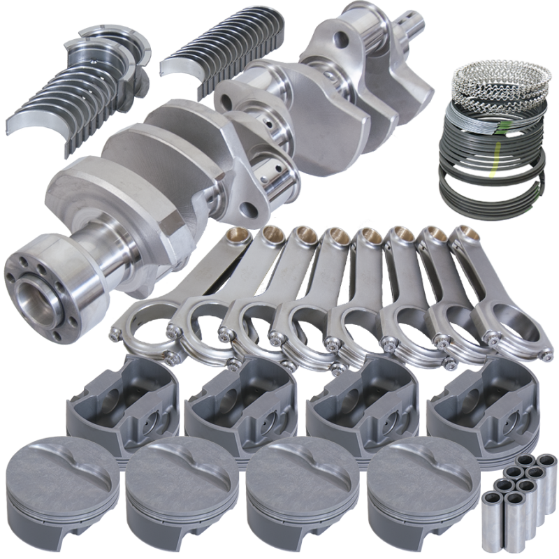 Eagle Chevy 350 1Pc 3.750in Crank 6.000in H-Beam -5cc Flat Top 4.040in Pistons Balanced Assembly - Burkken Auto Parts