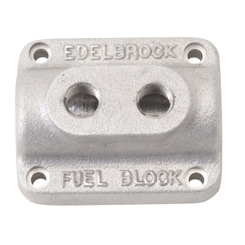 Edelbrock Fuel Block Dual Carburetor As Cast - Burkken Auto Parts