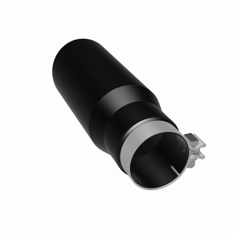 MagnaFlow Tip Stainless Black Coated Single Wall Round Single Outlet 5in Dia 3.5in Inlet 14.5in L - Burkken Auto Parts