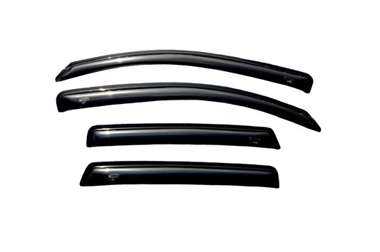 AVS 07-12 Dodge Caliber Ventvisor Outside Mount Window Deflectors 4pc - Smoke - Burkken Auto Parts