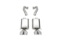 Corsa 06-13 Chevy Corvette C6 Z06 7.0L / 09-13 ZR1 6.2L Polished Axle-Back Exhaust w/4.5in Twin Tips - Burkken Auto Parts