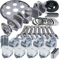 Eagle Chevy 350 1Pc 3.750in Crank 5.700in I-Beam Rods 4.000in Pistons 153 Tooth FP Balanced Assembly - Burkken Auto Parts