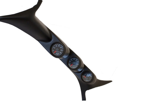 Autometer 99-07 Ford Powerstroke/SD Black Triple Pillar Gauge Kit - Burkken Auto Parts