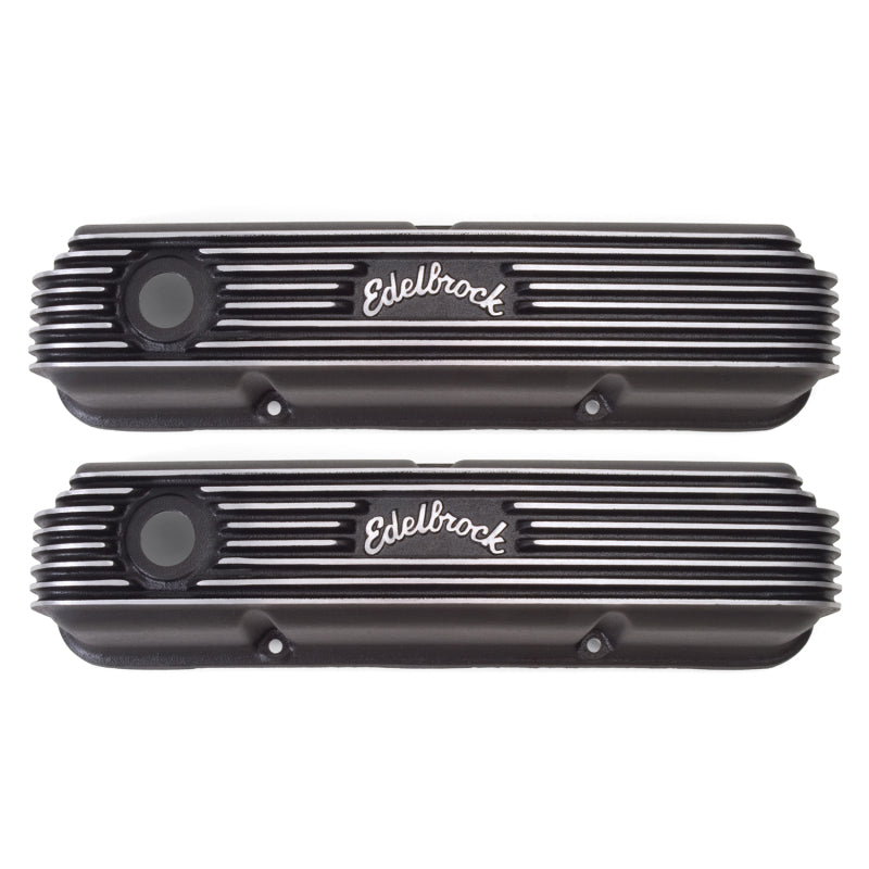 Edelbrock Valve Cover Classic Series Ford 1958-1976 FE V8 Black - Burkken Auto Parts