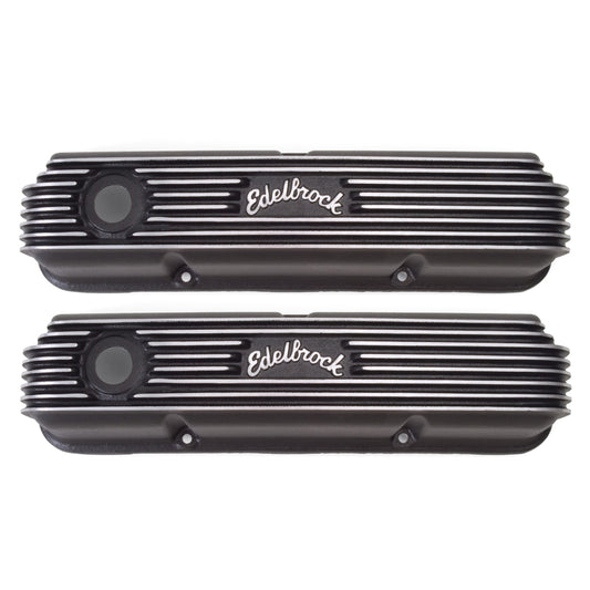 Edelbrock Valve Cover Classic Series Ford 1958-1976 FE V8 Black - Burkken Auto Parts