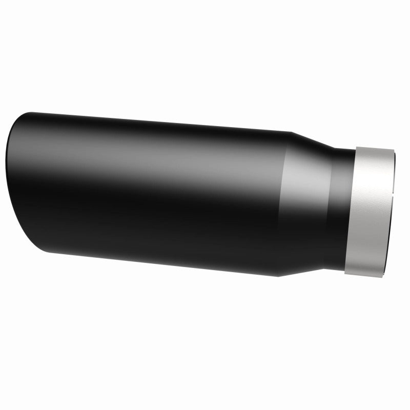 MagnaFlow Tip Stainless Black Coated Single Wall Round Single Outlet 5in Dia 4in Inlet 13in L - Burkken Auto Parts