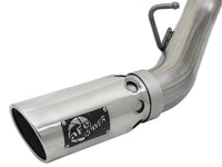 aFe Large Bore-HD 4in 409-SS DPF-Back Exhaust w/Dual Polished Tips 2017 GM Duramax V8-6.6L (td) L5P - Burkken Auto Parts