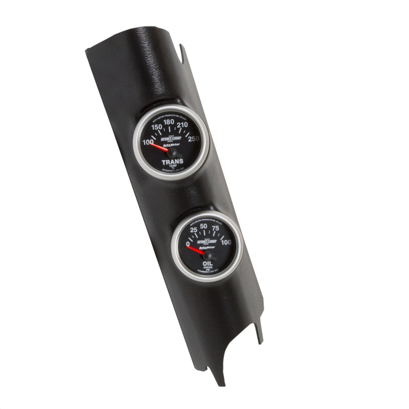 Autometer 11+ Jeep Wrangler A-Pillar Trans Temp/Oil Pressure Sport Comp 2 Gauge Kit - Burkken Auto Parts