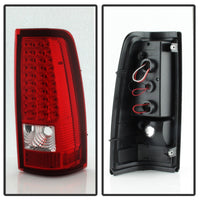 xTune Chevy Silverado 1500/2500/3500 03-06 LED Tail Lights Red Clear ALT-ON-CS03-LED-RC - Burkken Auto Parts