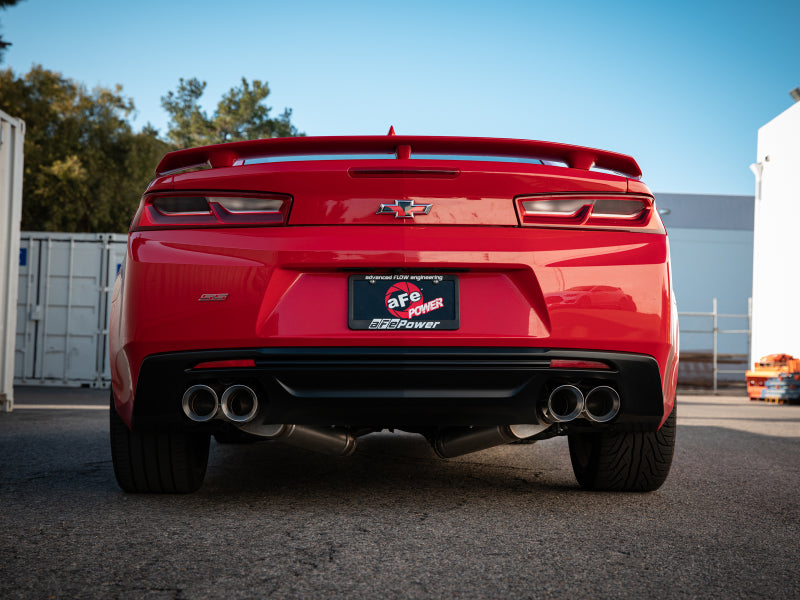 aFe POWER MACH Force-Xp 3in Axle-Back 16-21 Chevrolet Camaro SS V8 6.2L w/Mufflers - Polished - Burkken Auto Parts