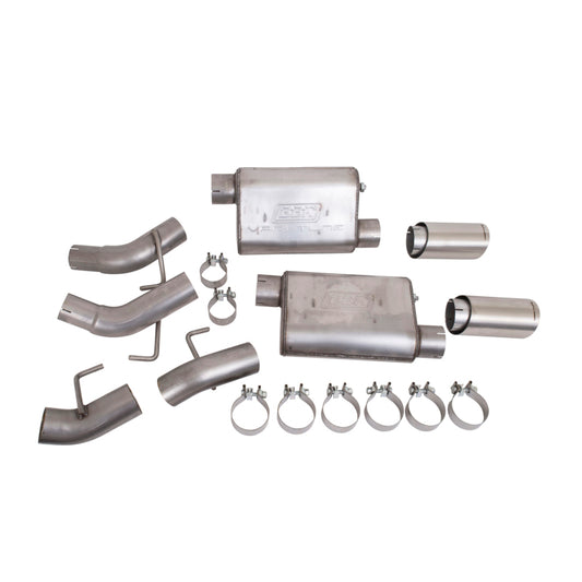 BBK Vari-Tune Axle Back Exhaust Kit 2 Adjustable Performance Mufflers 2-3/4 Pipe 4 in. Tips - Burkken Auto Parts