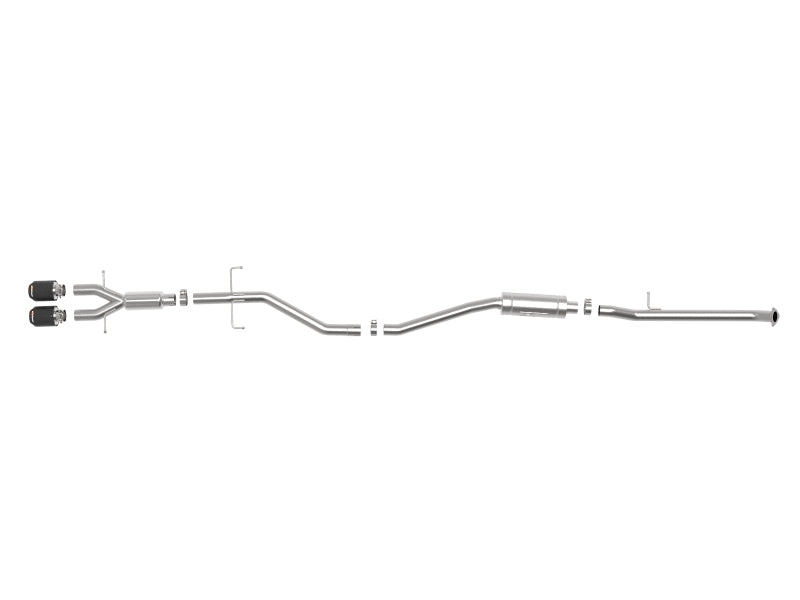 aFe Takeda 2.5in 304SS Cat-Back Exhaust System w/ Carbon Tips 17-20 Honda Civic Si Sedan I4 1.5L - Burkken Auto Parts