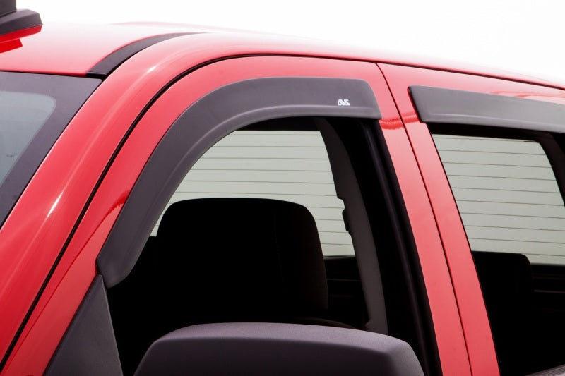 AVS 15-18 Chevy Silverado 2500 Crew Cab Ventvisor & Aeroskin Deflector Combo Kit - Matte Black - Burkken Auto Parts