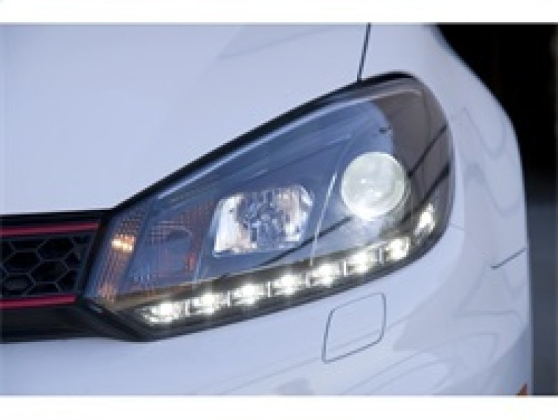 Spyder Volkswagen Golf/GTI 10-13 Projector Headlights Halogen Model- DRL Blk PRO-YD-VG10-DRL-BK - Burkken Auto Parts