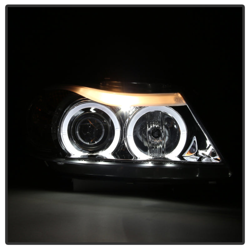 Spyder BMW E90 3-Series 06-08 (4 dr) Proj LED Halo Amber Reflctr Rplc Bulb Smke PRO-YD-BMWE9005-AM-S - Burkken Auto Parts