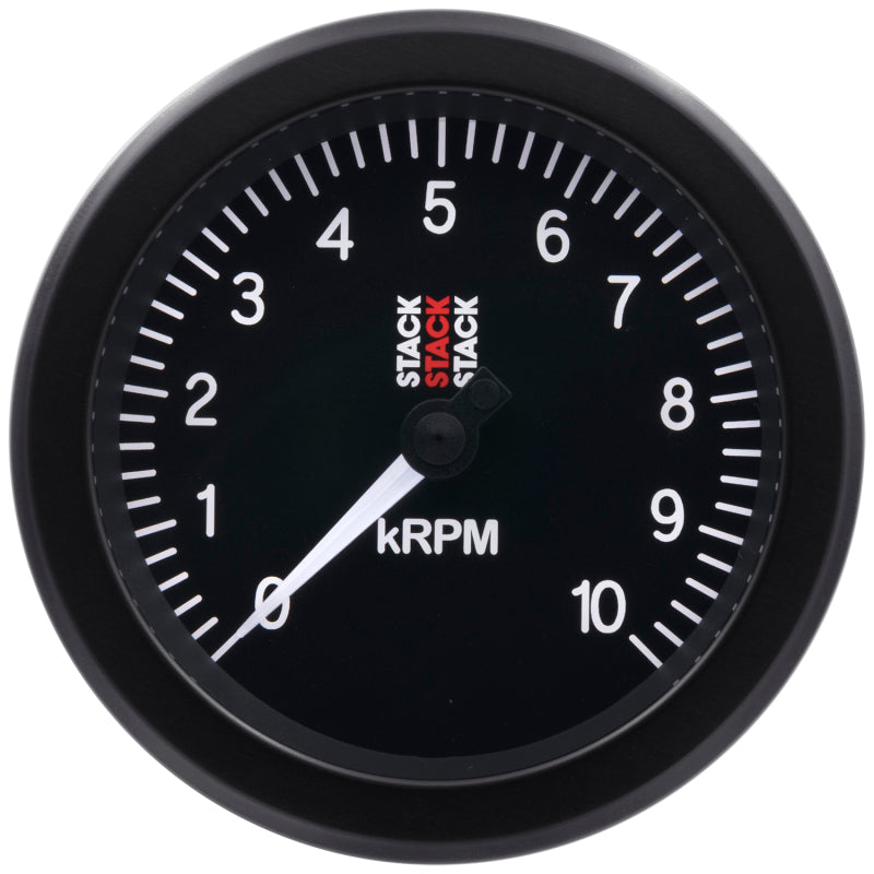 Autometer Stack Sport 88mm 0-10K RPM Tachometer - Black - Burkken Auto Parts