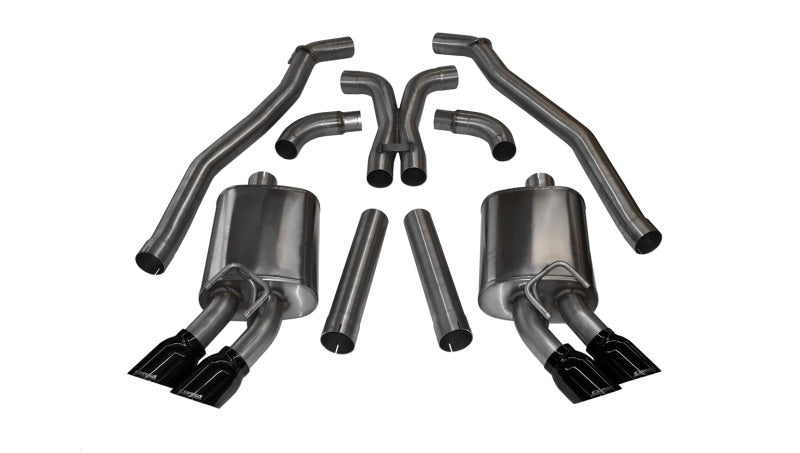 Corsa 2012-2015 Chevrolet Camaro Coupe ZL1 6.2L V8 Black Sport Cat-Back + XO Exhaust - Burkken Auto Parts