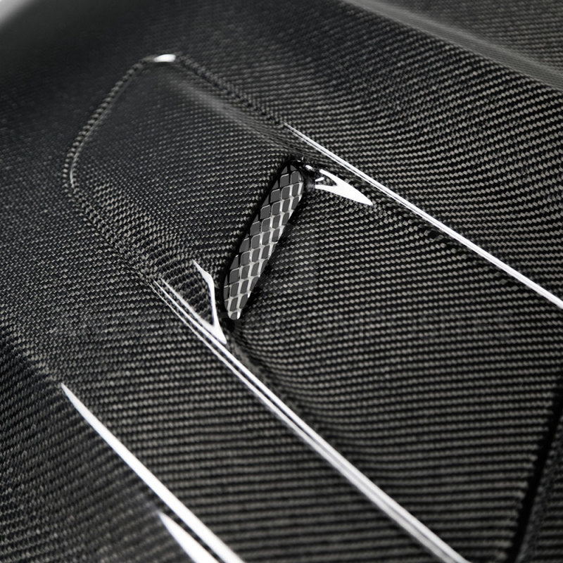 Anderson Composites 2015-2017 Ford Mustang Double Sided Carbon Fiber Type-OE Style Hood - Burkken Auto Parts