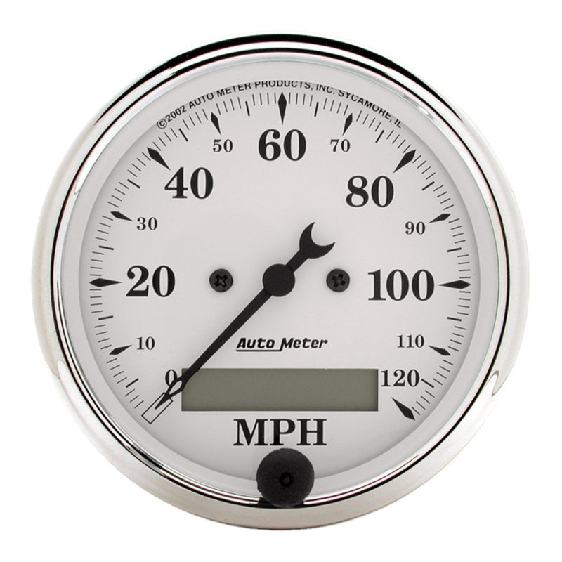 Autometer Old Tyme White 5 Piece Kit (MPH/FUEL/OILP/WTMP/BAT) 59-60 Chevy Car Direct-Fit Dash Kit - Burkken Auto Parts