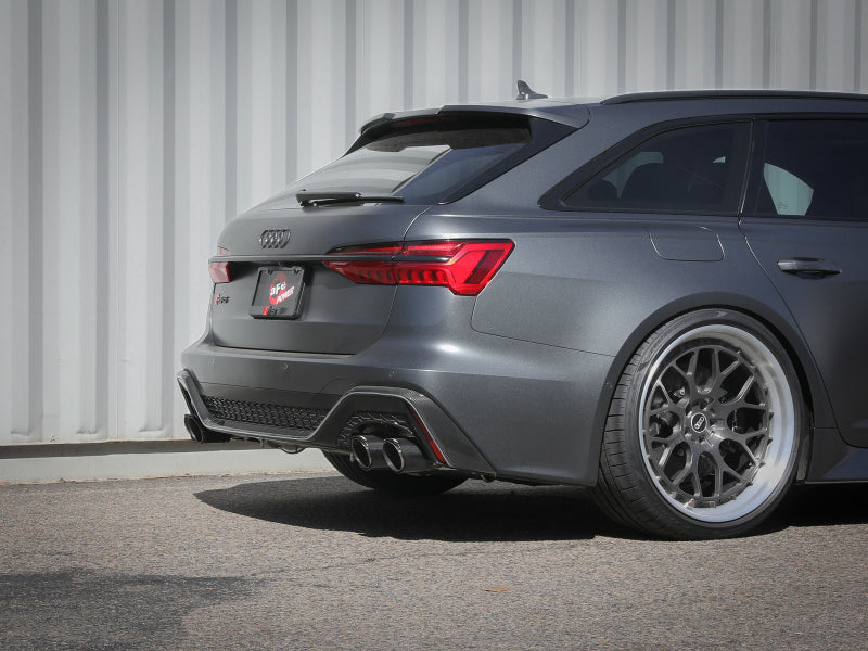 aFe 20-22 Audi RS6 Avant V8 4L (tt) MACH Force-Xp 3in to 2.5in 304 SS Cat-Back Exhaust w/ Carbon Tip - Burkken Auto Parts