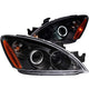 ANZO 2004-2007 Mitsubishi Lancer Projector Headlights w/ Halo Black (CCFL) - Burkken Auto Parts