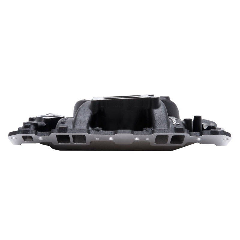 Edelbrock Manifold SBC Performer Air Gap Black - Burkken Auto Parts