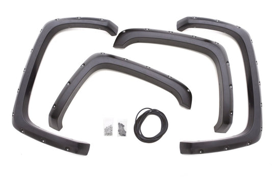 Lund 99-07 Chevy Silverado 1500 RX-Rivet Style Textured Elite Series Fender Flares - Black (4 Pc.) - Burkken Auto Parts