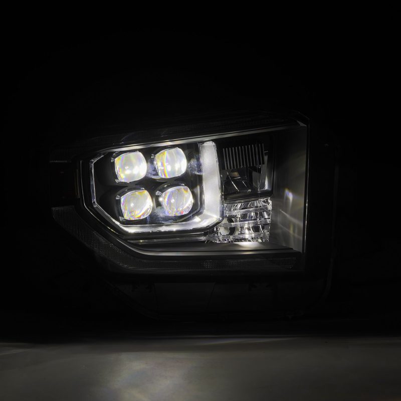 AlphaRex 14-21 Toyota Tundra NOVA-Series LED Proj Headlights Blk w/Actv Light & Seq. Sig + DRL - Burkken Auto Parts