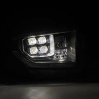 AlphaRex 14-21 Toyota Tundra NOVA-Series LED Proj Headlights Blk w/Actv Light & Seq. Sig + DRL - Burkken Auto Parts