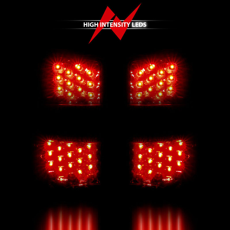 ANZO 2000-2006 Chevrolet Suburban LED Taillights Red/Clear - Burkken Auto Parts