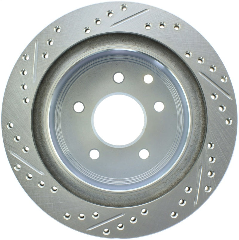 StopTech Select Sport Nissan Slotted and Drilled Left Rear Rotor - Burkken Auto Parts