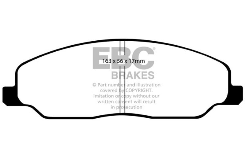 EBC 05-10 Ford Mustang 4.0 Greenstuff Front Brake Pads - Burkken Auto Parts