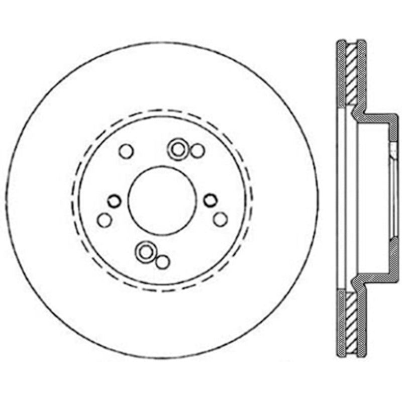 Stoptech 04-10 Acura TSX / 01-03 CL / 01-06 MDX / 05-10 Accord SEDAN Front Performance CRYO Rotor - Burkken Auto Parts