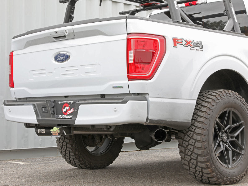 aFe Vulcan 3in 304 SS Cat-Back Exhaust 2021 Ford F-150 V6 2.7L/3.5L (tt)/V8 5.0L w/ Black Tips - Burkken Auto Parts